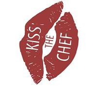 Plage Decoración Mural Adhesiva con Diseño Kiss the Chef, Vinilo, Rojo, 48x68 cm