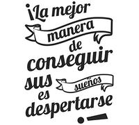 Plage Decoración Mural Adhesiva con Diseño la Mejor Manera de Conseguir Tus … , Vinilo, Negro, 48x68 cm