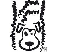 Plage Decoración Mural Adhesiva con Diseño Oveja, Vinilo, Negro, 48x3x68 cm