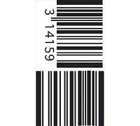 Plage Decoración Mural Adhesiva con Diseño W.C. Códigos De Barras, Vinilo, Negro, 48x3x68 cm