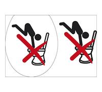 Plage Decoración Mural Adhesiva con Diseño W.C. Prohibido Tirarse, Vinilo, Negro, 48x68 cm