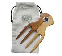 Plai Na Peine de madera natural con dientes anchos y grandes, hecho a mano para cabello 2c-3a grueso, húmedo y rizado para afroamericanos