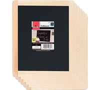 Plaid Enterprises - Juego de 6 pizarras de doble cara, 8 ½ pulgadas x 10 ½ pulgadas con marco decorativo de superficie de madera, letrero de pizarra perfecto para artes y manualidades, pizarra pequeña