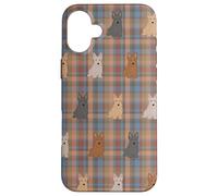 Plaid & Paws: Edición Scottish Terrier Negro/Marrón/Blanco Carcasa para iPhone 16 Plus
