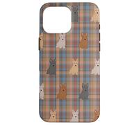 Plaid & Paws: Edición Scottish Terrier Negro/Marrón/Blanco Carcasa para iPhone 16 Pro MAX