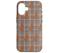 Plaid & Paws: Edición Terrier Escocés Marrón Suave Carcasa para iPhone 16