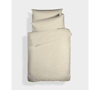 Plain Dyed Cotton Percale Cream 200TC Flat Sheet 180 x 280 cm