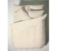 Plain Dyed Cotton Percale Cream 200TC Flat Sheet 240 x 280 cm