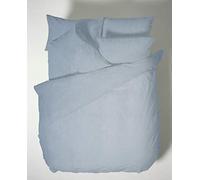 Plain Dyed Cotton Percale Denim Duvet Set 200TC 200 x 220 cm - 50 x 80 cm (2)