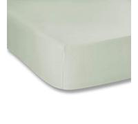 Plain Dyed Cotton Percale Green 200TC Fitted Sheet 120 x 200 cm