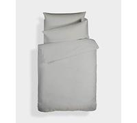 Plain Dyed Cotton Percale Grey 200TC Flat Sheet 180 x 280 cm