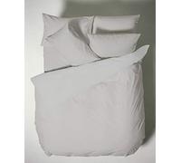 Plain Dyed Cotton Percale Grey 200TC Flat Sheet 260 x 280 cm