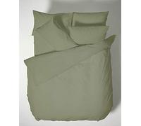 Plain Dyed Cotton Percale Military Green 200TC Flat Sheet 260 x 280 cm