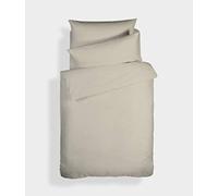 Plain Dyed Cotton Percale Neutral 200TC Flat Sheet 180 x 280 cm