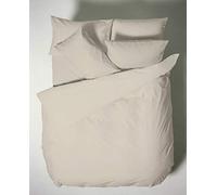 Plain Dyed Cotton Percale Neutral 200TC Flat Sheet 210 x 280 cm