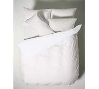Plain Dyed Cotton Percale White 200TC Duvet Set 250 x 220 cm - 50 x 80 cm (2)