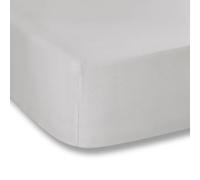 Plain Dyed Silver sábana Bajera 135x200 + Funda de Almohada Blanca 50x80(2)