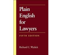 Plain English for Lawyers (text only) 5th (Fifth) edition by R. C. Wydick