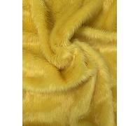 Plain Fun - Tela de piel sintética amarilla (precortada, 1 m, 150 cm x 100 cm)