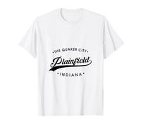 Plainfield Indiana The Quaker City Retro Logo Hombres y Mujeres Camiseta