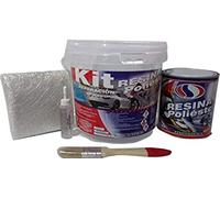 Plainsur - Kit De Reparacion Resina De Poliester Mas Fibra De Vidrio (1 Kg, Cubo)