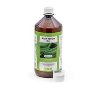PLAMECA Aloe Verum Bio, Salud Gastrointestinal, Sistema Inmunitario y Situaciones de Fatiga, Jugo puro Aloe Vera con Pulpa y Sin Aloína 100% BIO, 1L