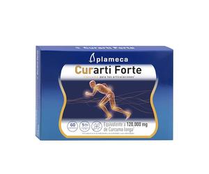 PLAMECA - Curarti Forte, con Cúrcuma y Vitamina C, Formación Normal del Colágeno, para Articulaciones, Cartílagos y Huesos, Ayuda a Disminuir Cansancio y Fatiga - 60 Comprimidos