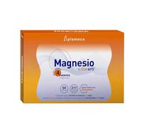 Plameca Magnesio by Curarti - Alto Aporte con 4 Fuentes de Magnesio: Bisglicinato, Citrato, Hidróxido y Óxido - Liberación Prolongada - Reforzado con Cúrcuma y Vitamina B6-60 Comprimidos