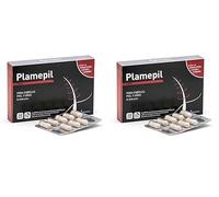 Plameca Plamepil Forte Mantén tu Cabello, Piel y Uñas con Serenoa Repens, L-Cisteína y Biotina, Sin Gluten, 30 Cápsulas Vegetales (Paquete de 2)