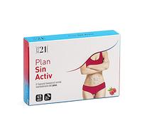 PLAMECA - Plan Sin Activ, Ayuda a Acelerar el Metabolismo, a Quemar Grasas y Eliminar Toxinas, con Vitamina C, Hierro, Cetonas de Frambuesa, Té Rojo, Cola de Caballo y L-Arginina - 45 Cápsulas Veget
