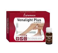PLAMECA Venalight Plus Viales Piernas Cansadas Efecto Choque, Castaño de Indias, Mango Verde, Rusco, Vid Roja y Escaramujo, 20 Viales