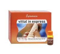 PLAMECA - Vittal In Express, con Jalea Real Fresca, Guaraná y Taurina, para el Rendimiento Mental e Intelectual, Vitalidad y Energía, Ayuda a la Regeneración Celular - 20 Viales Bebibles de 10 ml