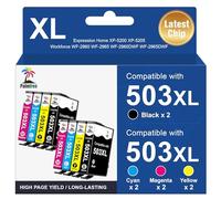 Palmtree 503XL Cartuchos de Tinta Compatible con Epson 503xXL Tinta Epson 503 para 503XL Epson Expression Home XP-5200 XP-5205 XP5200 XP5205 Epson Workforce WF-2960DWF WF2960 WF-2965 (Paquete de 8)