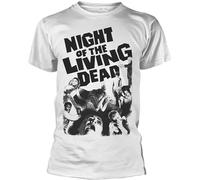 Plan 9 - Night of The Living Dead 'Poster' (blanco) Camiseta para hombre - Nuevo y oficial, blanco, M