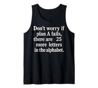 Plan A Fails 25 Letras Más Divertidas Citas Motivacionales Camiseta sin Mangas