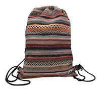 Plan B, Mochila de Cuerdas, 40 x 30 cm, Con Forro, 1 Bolsillo Exterior con Cremallera, Multicolor, Unisex, de Tela (Manchega)