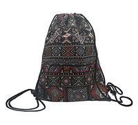 Plan B, Mochila de Cuerdas, 40 x 30 cm, Con Forro, 1 Bolsillo Exterior con Cremallera, Multicolor, Unisex, de Tela (Tierra)