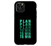 Plan de Color Verde Azulado Claro Aqua Plan To Win Light Teal Aqua Graphic Carcasa para iPhone 11 Pro