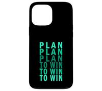 Plan de Color Verde Azulado Claro Aqua Plan To Win Light Teal Aqua Graphic Carcasa para iPhone 13 Pro MAX