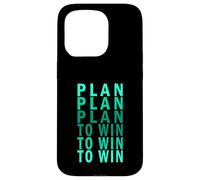 Plan de Color Verde Azulado Claro Aqua Plan To Win Light Teal Aqua Graphic Carcasa para iPhone 15 Pro