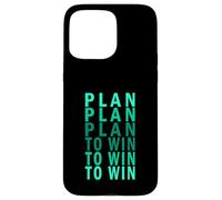 Plan de Color Verde Azulado Claro Aqua Plan To Win Light Teal Aqua Graphic Carcasa para iPhone 15 Pro MAX
