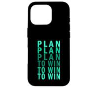 Plan de Color Verde Azulado Claro Aqua Plan To Win Light Teal Aqua Graphic Carcasa para iPhone 16 Pro