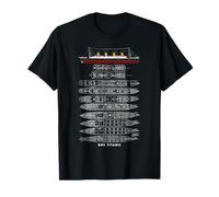 Plan de sección de barco Titanic Ocean Cruise Voyage 1912 Camiseta