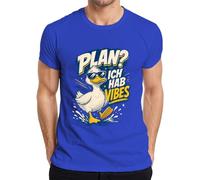 Plan Ich hab Vibes Cool Pato Gafas de Sol Hombre Camiseta, azul, XXL