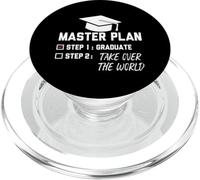 Plan Maestro Paso 1 Graduado Paso 2 Dominar el Mundo PopSockets PopGrip para MagSafe