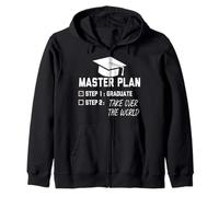 Plan Maestro Paso 1 Graduado Paso 2 Dominar el Mundo Sudadera con Capucha