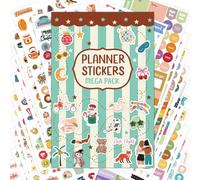 Plan Stickerbook Planersticker Libro con más de 1000 pegatinas vintage para diario de balas, regalo para profesores, estudiantes, planificación creativa, motivos estacionales, listas de tareas, idea