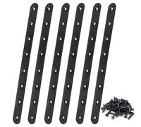 Plana Placa Union Soportes Planos 293 x 19 x 3 mm Pletina Acero Inoxidable Soportes Placas de Fijación 6Pcs Soporte Recto de Acero Inoxidable para Muebles Y Proyectos de Bricolaje (6Pcs, 293*19*3mm)