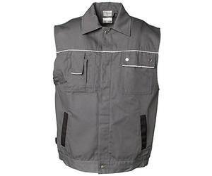 Planam 2163048 - Tela del chaleco 320, tamaño m, gris/negro
