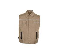Planam 2165056 Canvas 320 chaleco de trabajo talla XL en caqui/negro